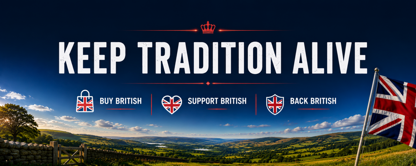 Keep tradition alive. Buy British. Support British. Back Britain.
